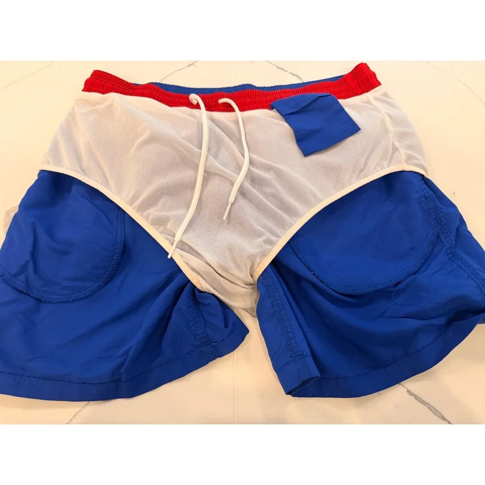 Polo Ralph Lauren Blue Traveler‎ Swim Trunks Shorts L NWOT